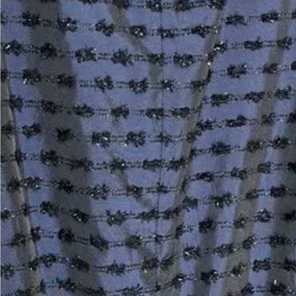 Shoshanna Dress Women's Navy Blue Dot Sleeveless Sparkly Metallic Dots Size 4 - Picture 8 of 8